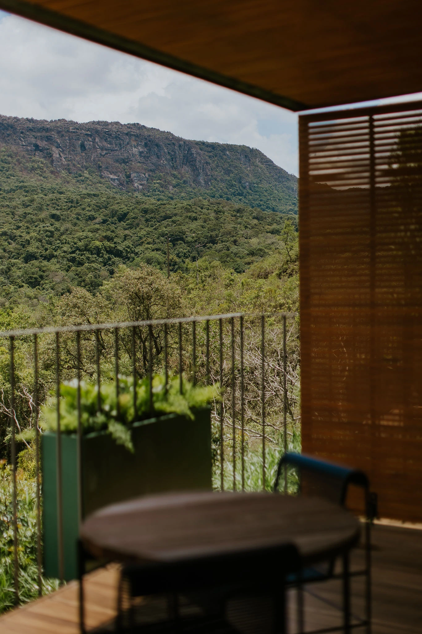 A Serra de São José vista da varanda da Suíte com Vista para a Montanha